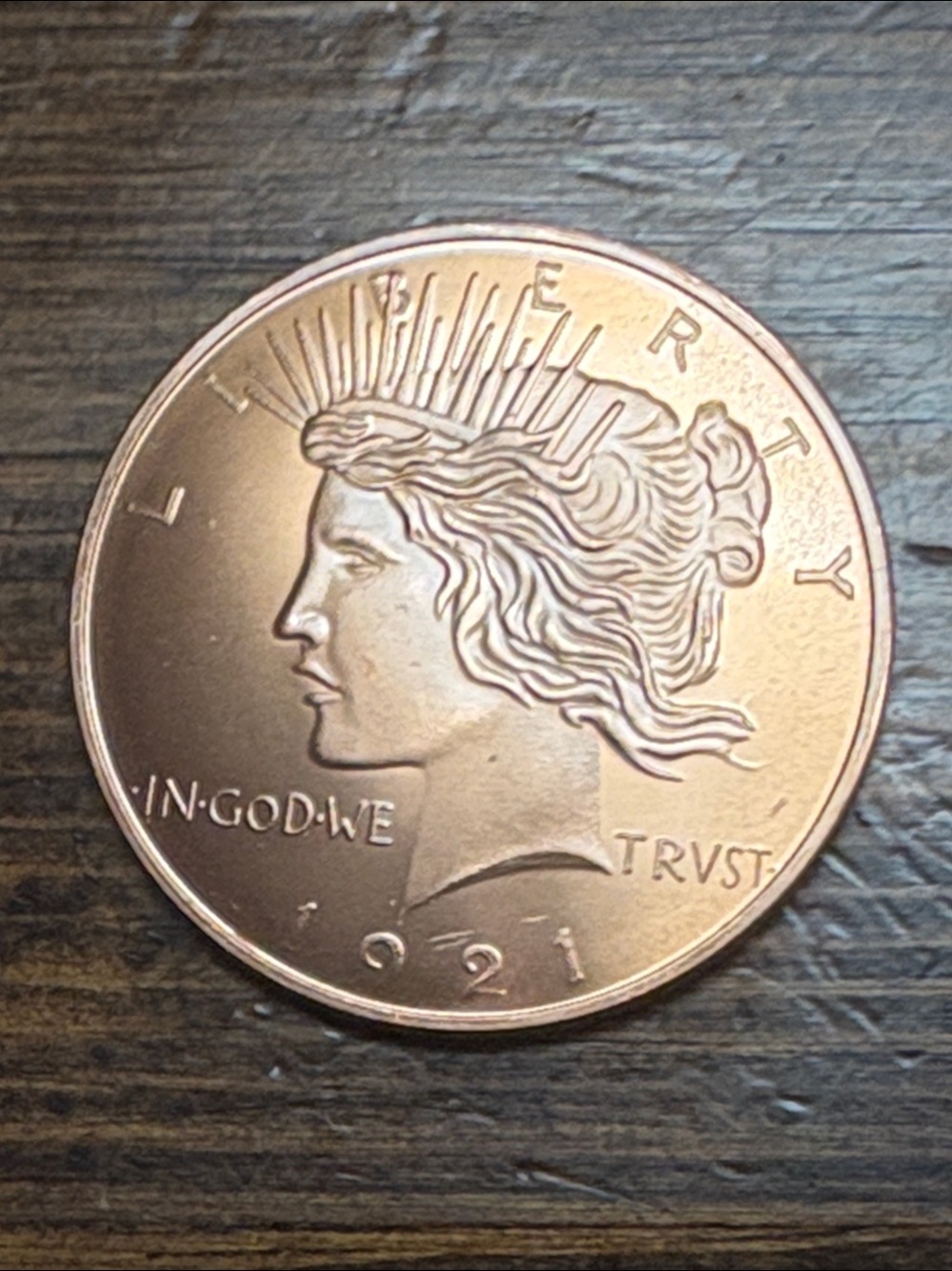 Morgan Dollar Design 1oz .999 Fine Copper Round